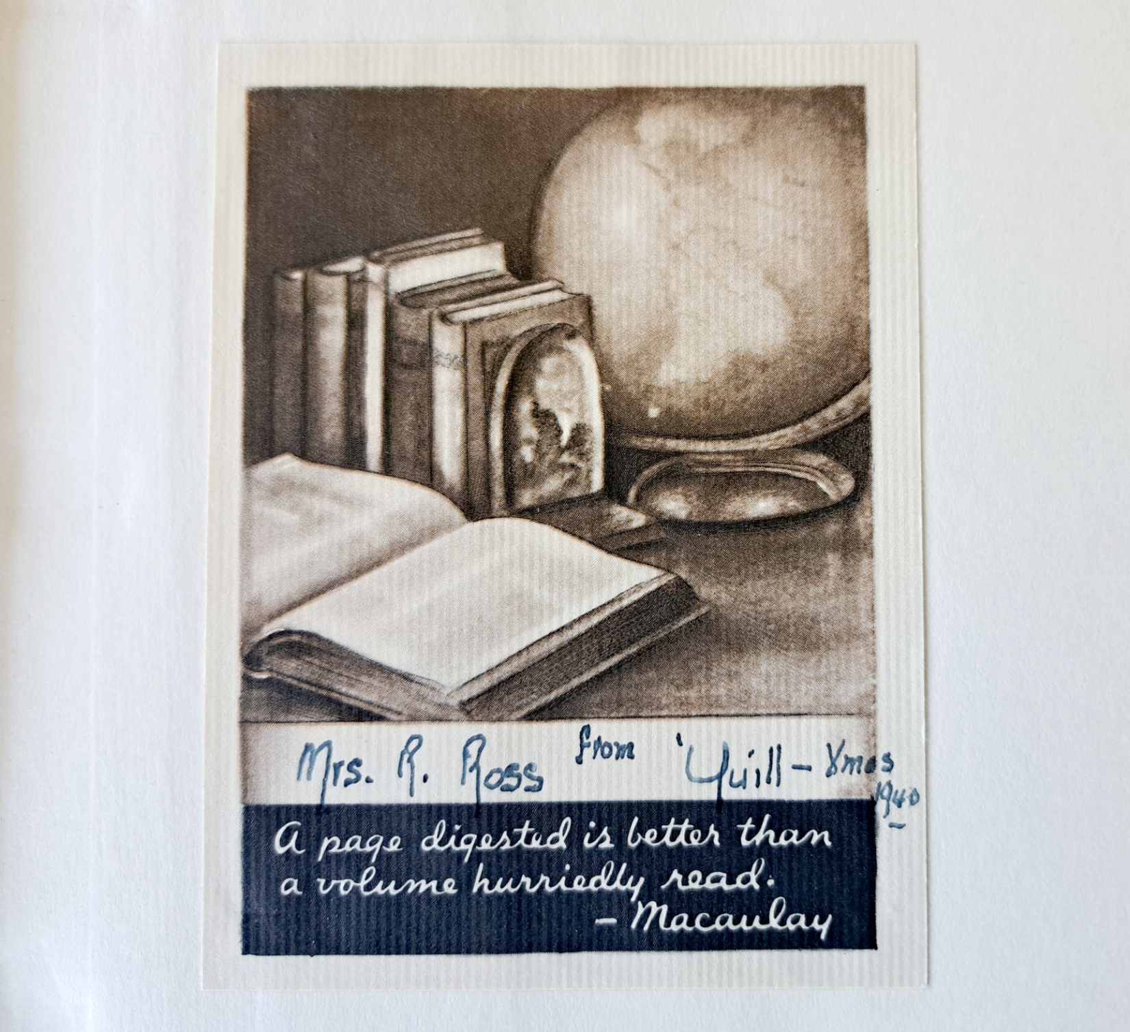 Example of a bookplate